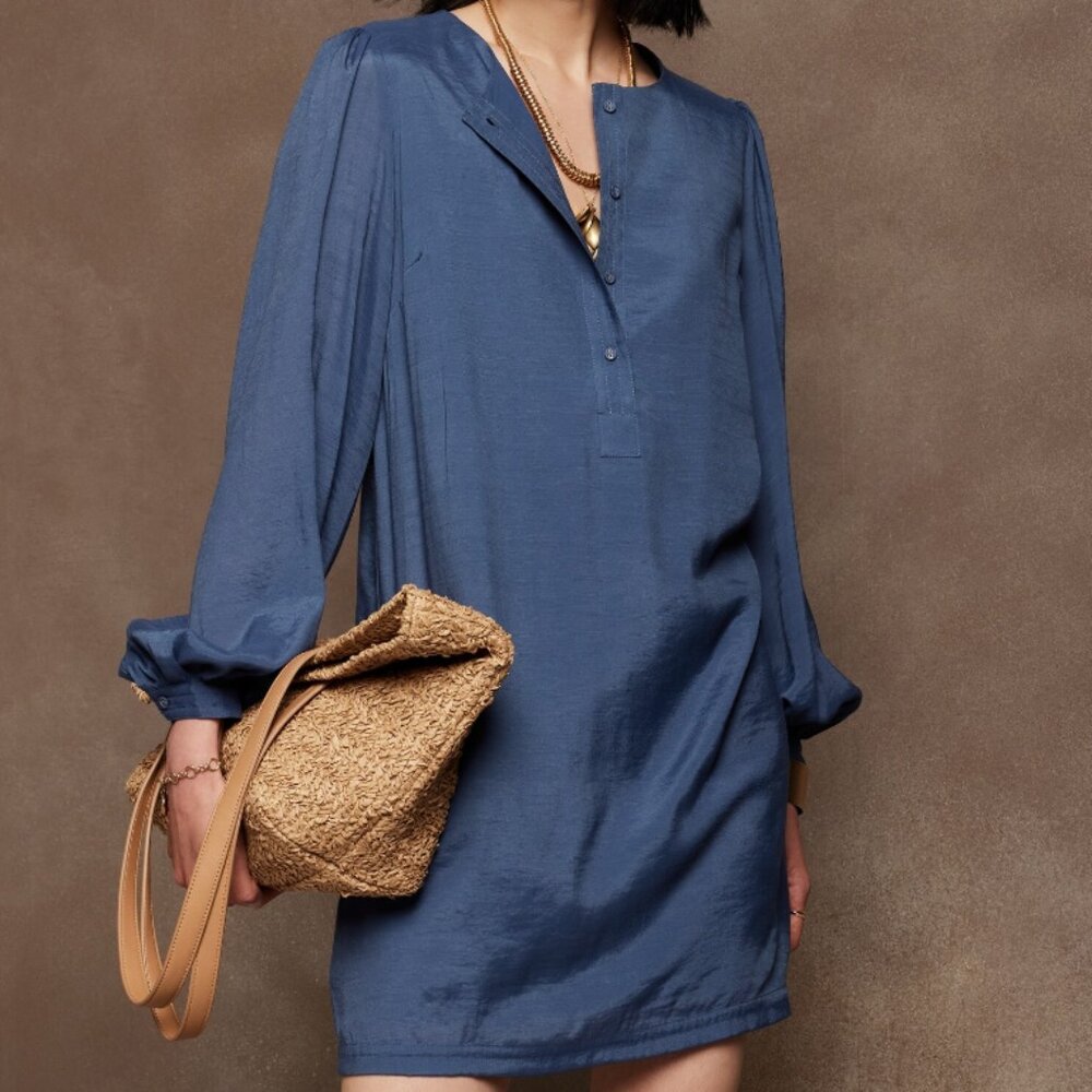 Banana Republic Factory Arctic Blue Shift Dress - Sz. L
